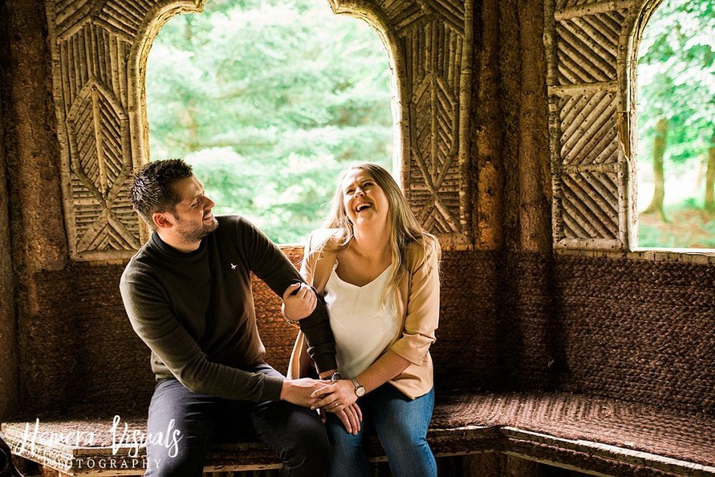 Drumlanrig castle laughing engagement shoot