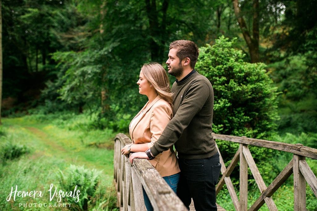 Drumlanrig castle bridge forest engagement photos