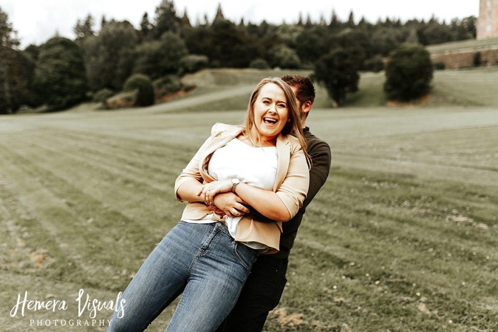 Drumlanrig castle couple engagement photography