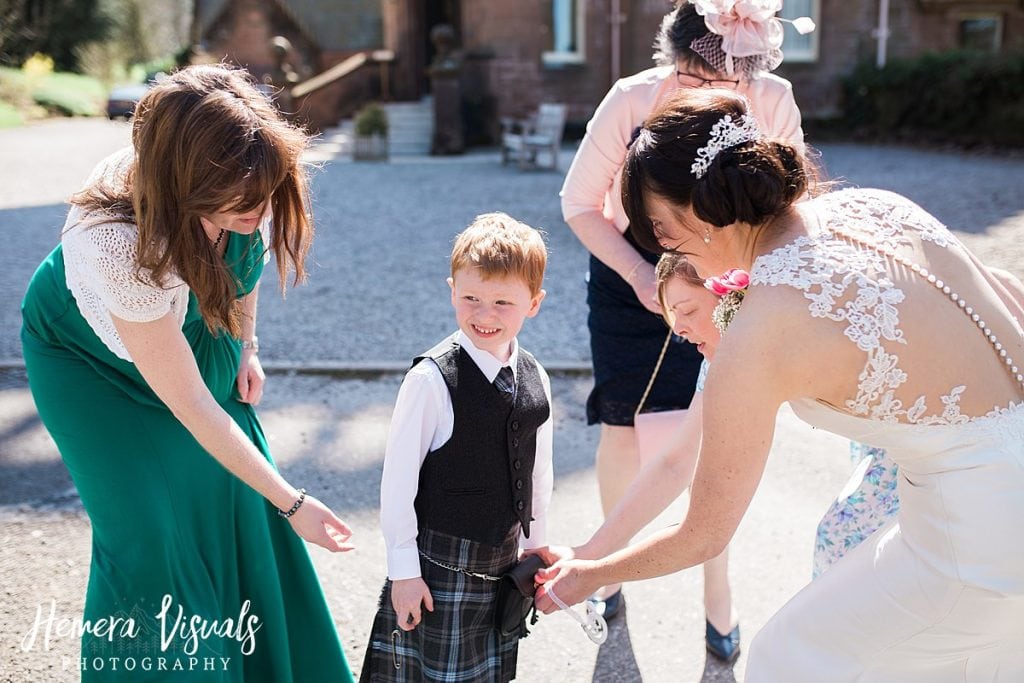 Threave gardens wedding bride son dumfries