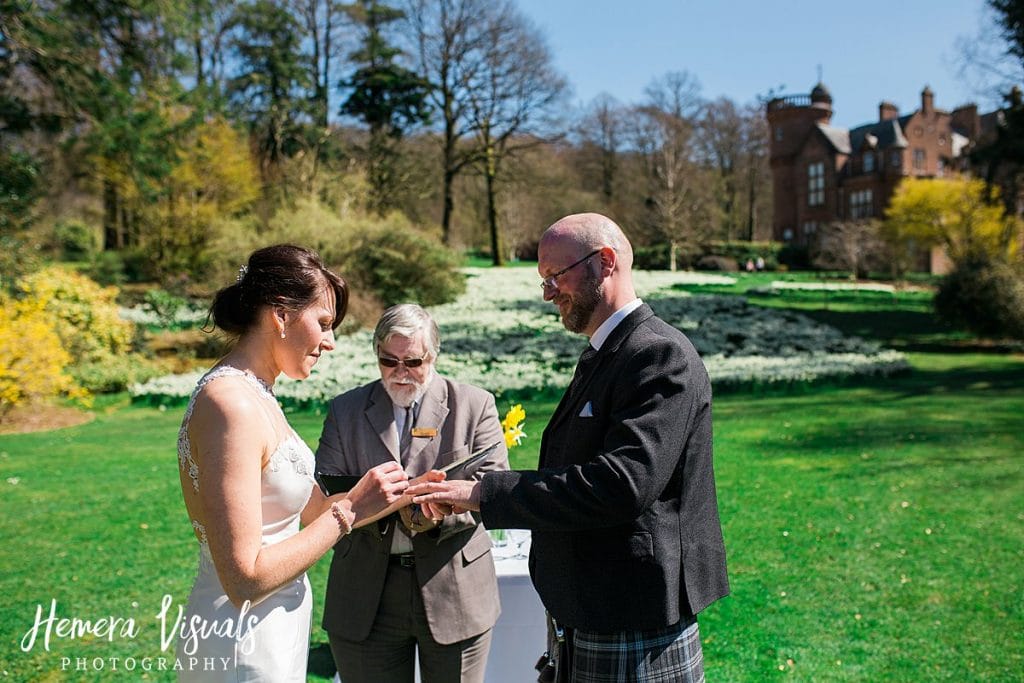 Threave gardens wedding castle douglas groom