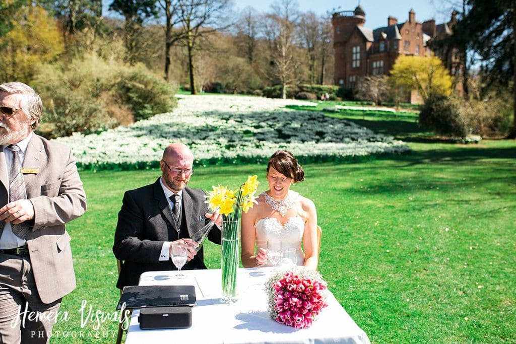 Threave gardens wedding bride groom dumfries