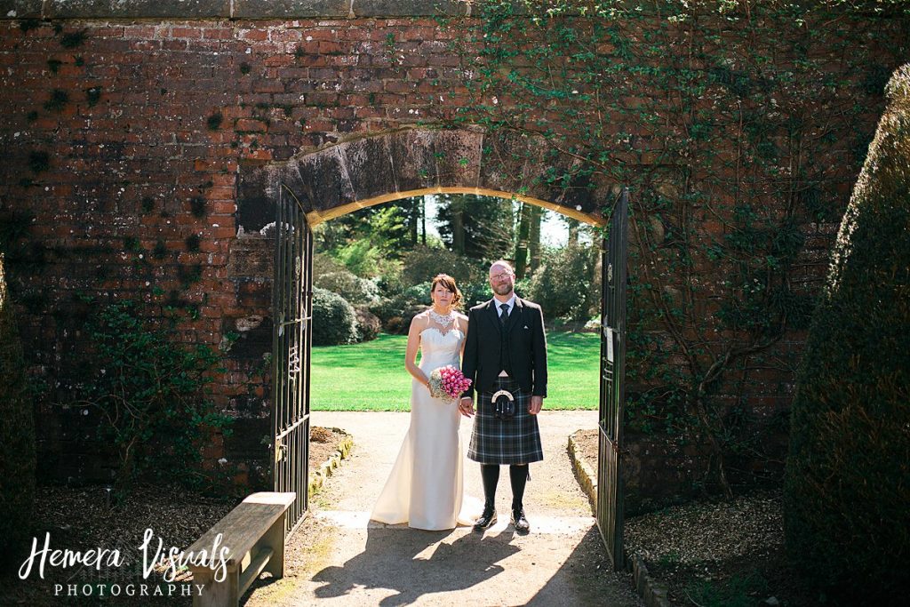 Threave gardens wedding gated arch dumfries