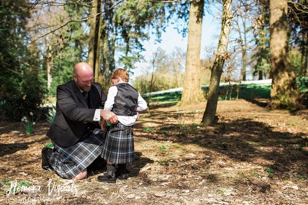 Threave gardens wedding groom son dumfries