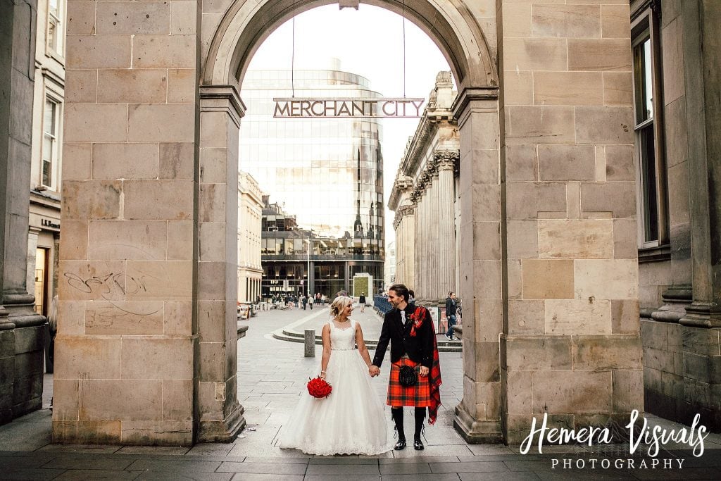 merchant city glasgow scottish wedding