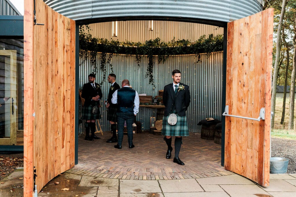 groom at cairns farm estate waiting arrival of guests