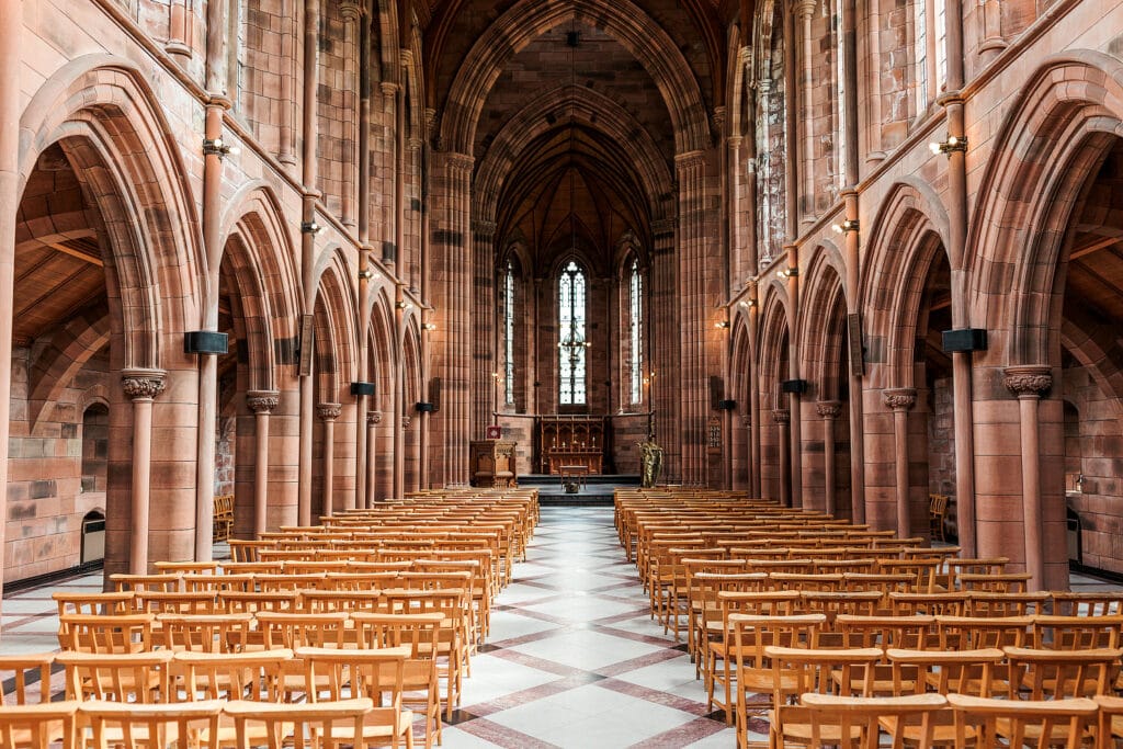 full length shot of inside of crichton memorial church