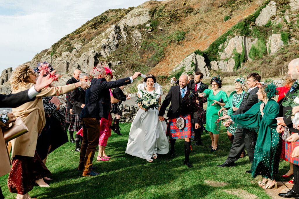 confetti throw at knockinaam lodge